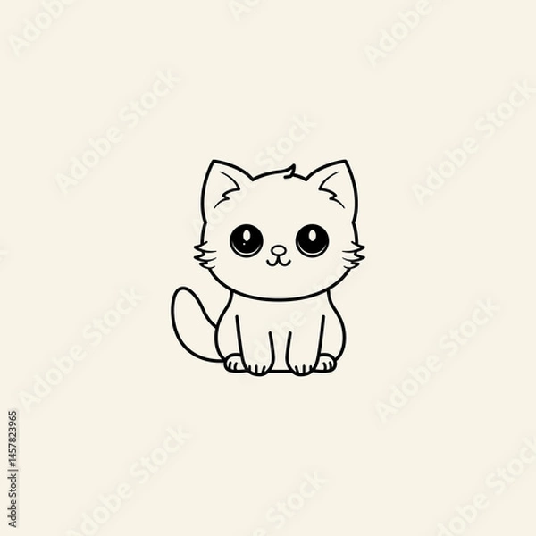 Obraz Cat Character Vector Illustration