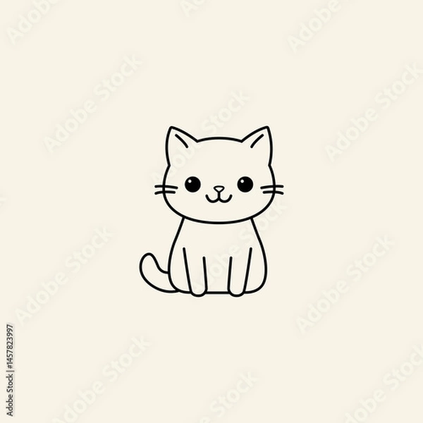Obraz Cat Character Vector Illustration