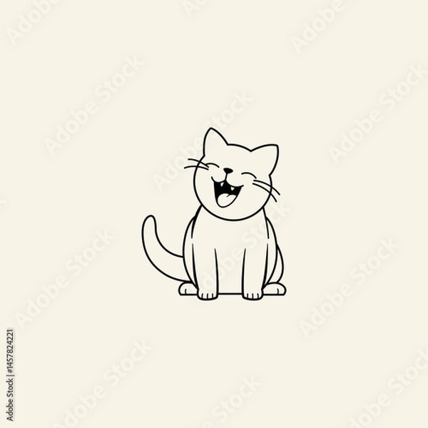 Fototapeta Cat Character Vector Illustration
