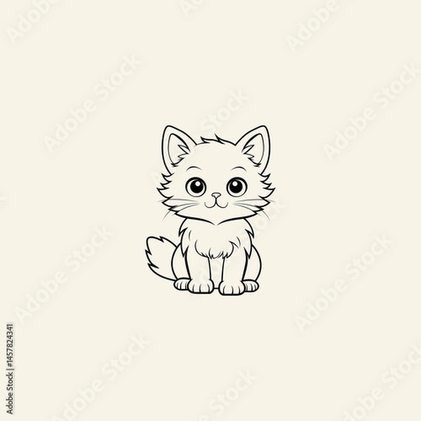 Obraz Cat Character Vector Illustration