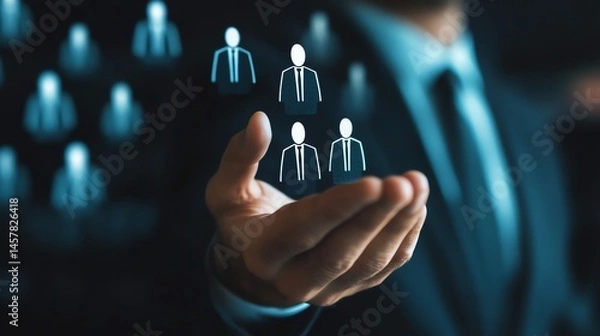 Obraz Human resource management fosters employee well-being and productivity.