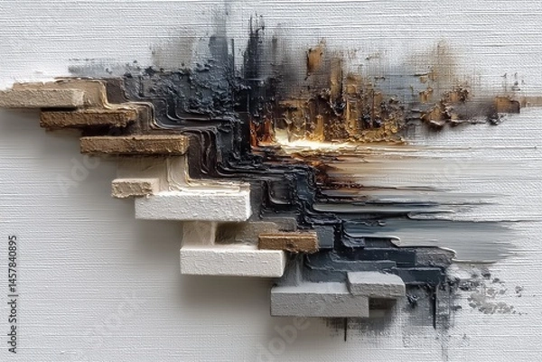 Obraz old rusty stairs