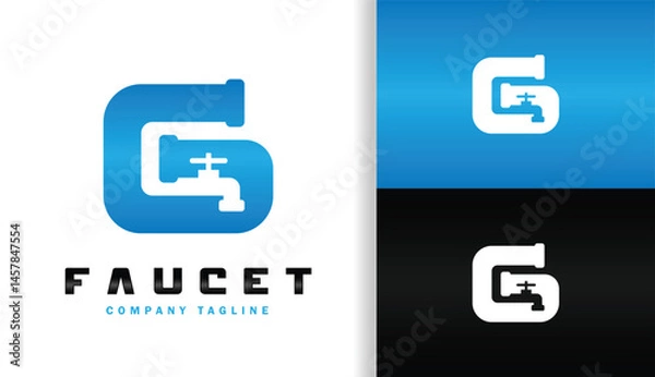 Obraz LETTER G WITH FAUCET LOGO