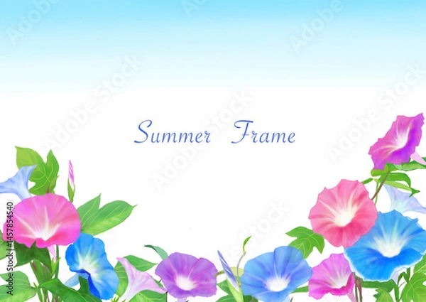 Obraz 青空とあさがおのフレーム