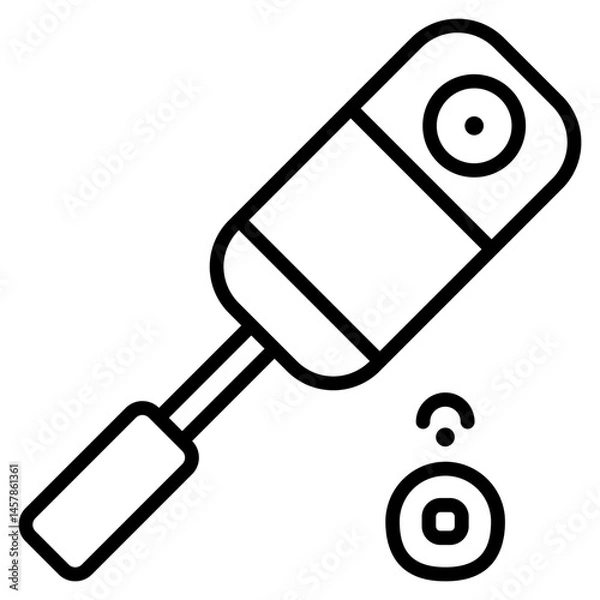 Fototapeta 360 camera icon with outline style and pixel perfect base. Suitable for website design, logo, app and UI. Based on the size of the icon in general, so it can be reduced.