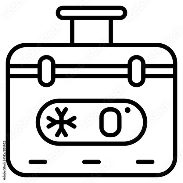 Fototapeta Smart Cooler Box icon with outline style and pixel perfect base. Suitable for website design, logo, app and UI. Based on the size of the icon in general, so it can be reduced.