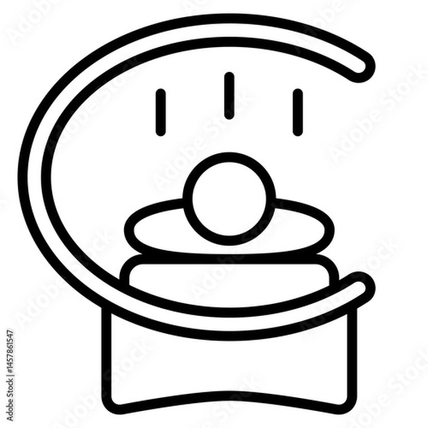 Fototapeta tanning bed icon with outline style and pixel perfect base. Suitable for website design, logo, app and UI. Based on the size of the icon in general, so it can be reduced.