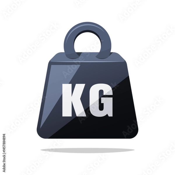 Fototapeta Weight heavy vector isolated on white background.