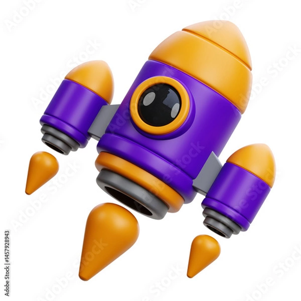 Obraz Rocket 3D Icon