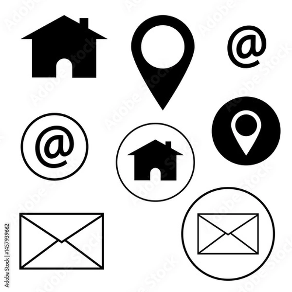 Fototapeta Vector Icon Set for Website