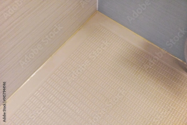Obraz お掃除してきれいになったユニットバスお風呂の床Clean unit bath floor after cleaning