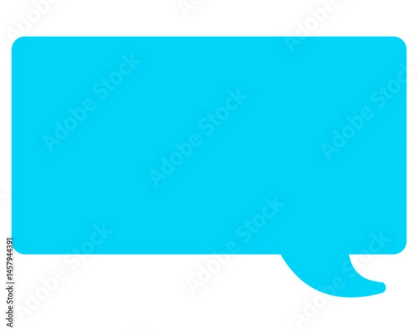 Fototapeta シンプルなカラーの吹き出し　四角形