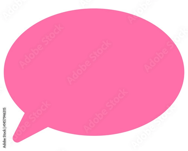 Fototapeta シンプルなカラーの吹き出し　丸形