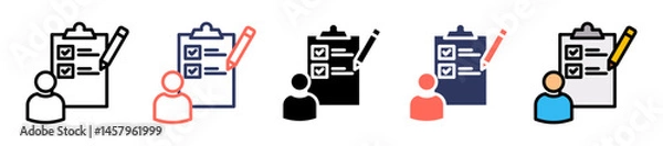 Fototapeta Guest List multiple icon