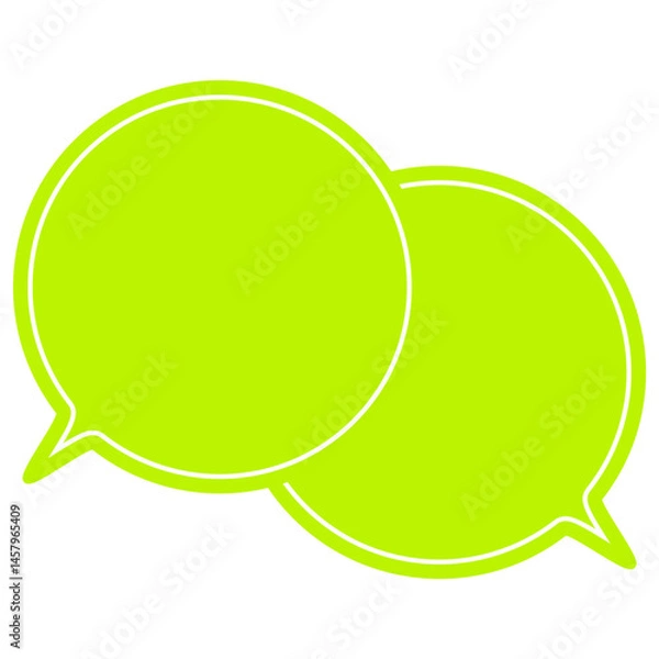 Fototapeta シンプルなカラーの吹き出し　重なる会話