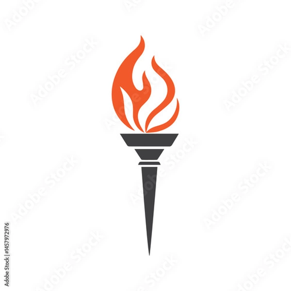 Fototapeta Torch Logo Design Graphic Illustration