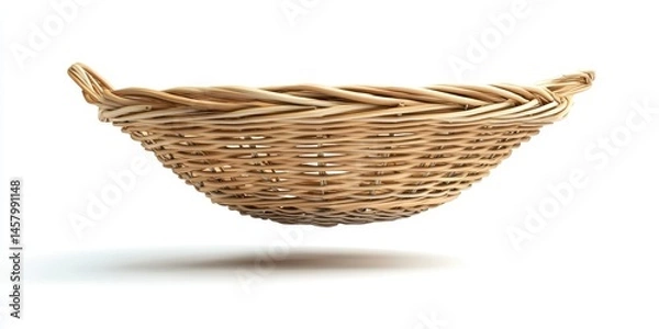 Fototapeta The wicker basket bounces with each smooth curve