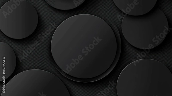 Obraz Sophisticated dark background with minimalist circle design for digital use