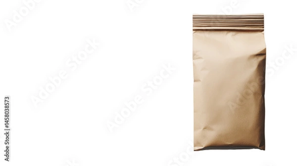 Fototapeta shot of a tan, sealed, ziplock bag.  The background is black and white.