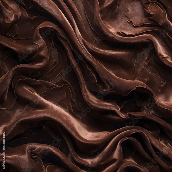 Fototapeta A close-up of a brown fabric with a pattern.