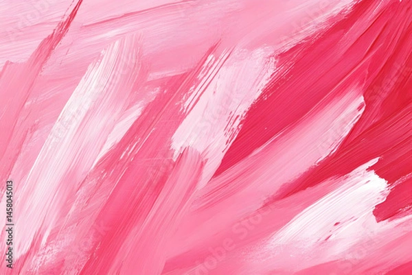 Fototapeta Abstract painted background featuring brushstrokes of pink and red hues.
