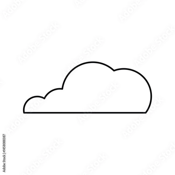 Fototapeta Cloud icon line design template isolated