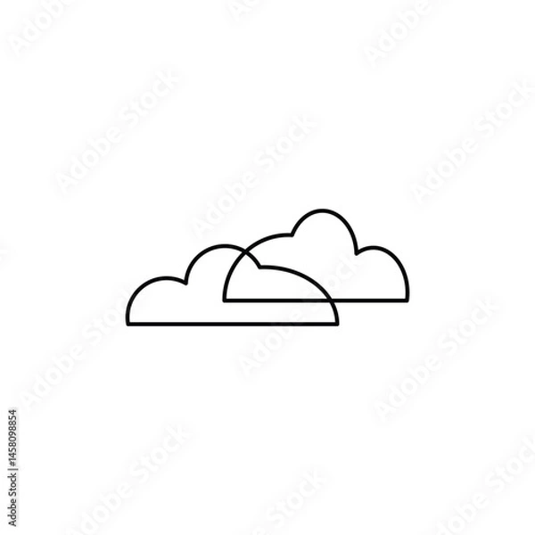 Fototapeta Cloud icon line design template isolated