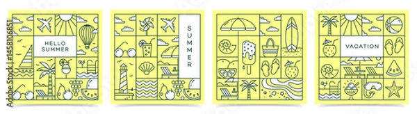 Obraz Summer poster set