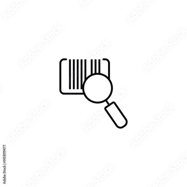 Fototapeta Barcode icon line design template isolated