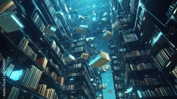 Obraz Digital Library: An Infinite Realm of Knowledge