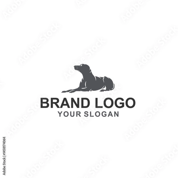 Obraz silhouette dog logo vector illustration