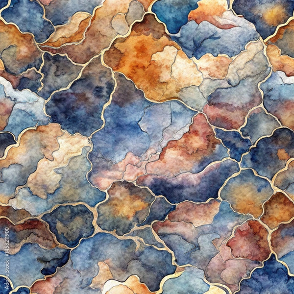 Fototapeta "A vintage grunge texture of an old map of Europe, featuring an antique paper background with faded country borders and ancient world-style illustration details. 