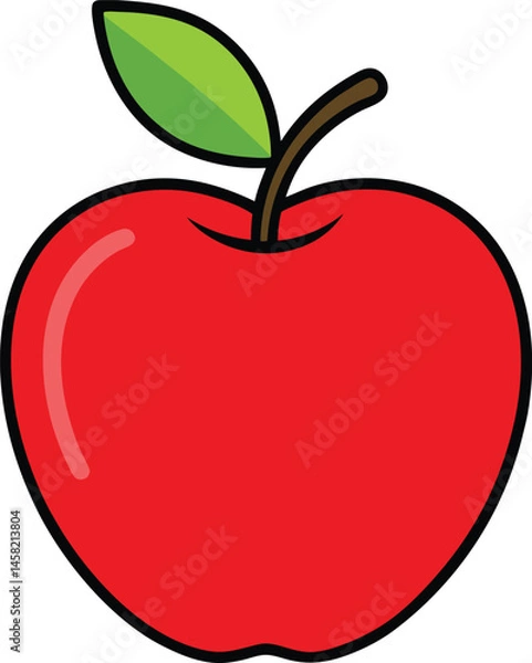 Fototapeta red apple vector illustration