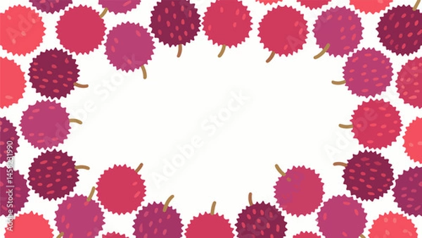 Fototapeta Fruit pattern, fruit vector pattern surrounds the boundary.