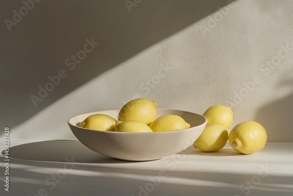 Obraz Lemons in a Bowl - A Still Life Masterpiece