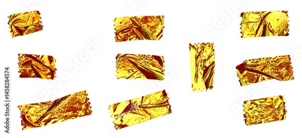 Fototapeta Abstract Shiny Foil Tape Strips Illustration for Scrapbooking and Decorative Design