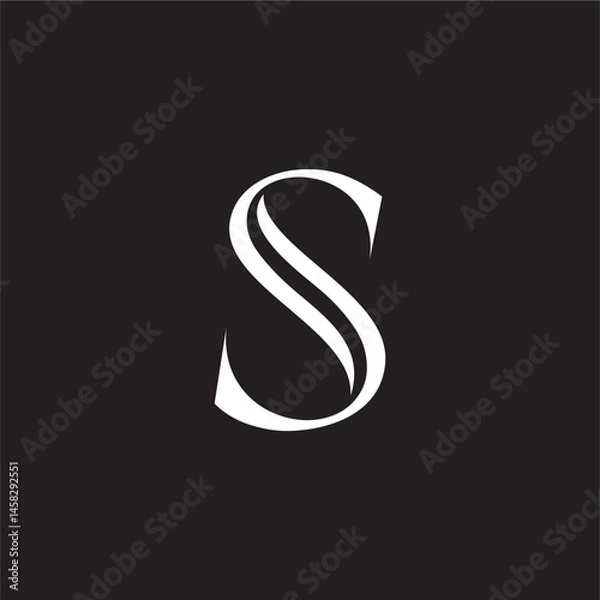Obraz Luxury letter SS logo template, Double S icon.Letter S S icon logo design template.creative initial S S symbol.SS icon.