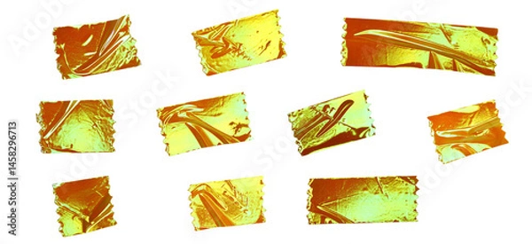 Fototapeta Abstract Decorative Iridescent Tape Strips Illustration for Scrapbooking and Design