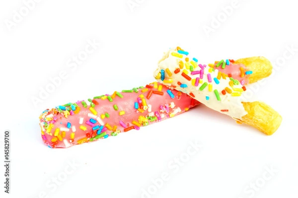 Fototapeta bread sticks isolated on white background.