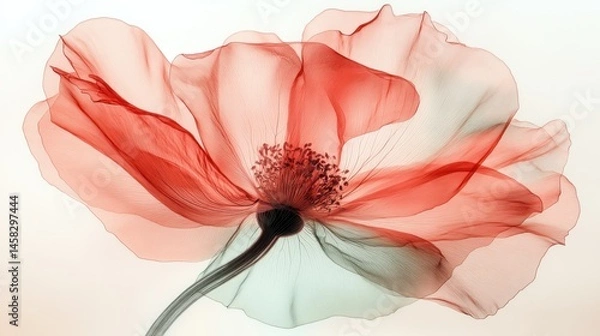 Fototapeta Delicate, translucent poppy