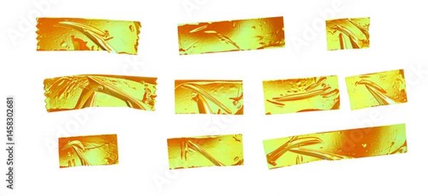 Fototapeta Abstract Decorative Iridescent Tape Strips Illustration for Scrapbooking and Design