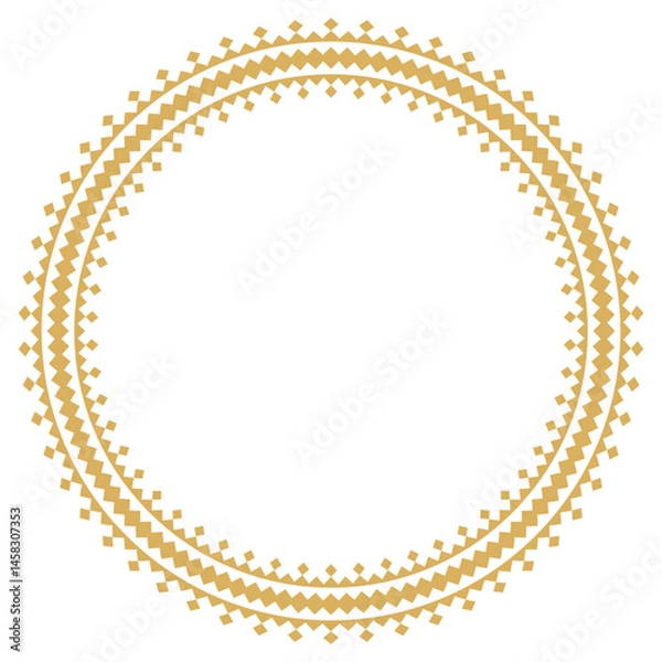 Fototapeta Frame border element with vintage ornamental design.