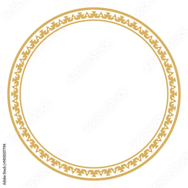 Fototapeta Frame border element with vintage ornamental design.