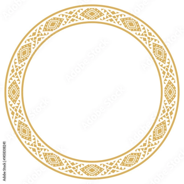 Fototapeta Frame border element with vintage ornamental design.
