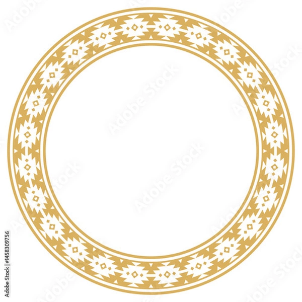Fototapeta Frame border element with vintage ornamental design.