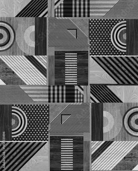 Obraz Seamless colorful pop art design wood texture wall tiles for decor.	
