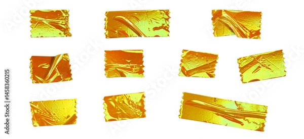 Fototapeta Abstract Decorative Iridescent Tape Strips Illustration for Scrapbooking and Design