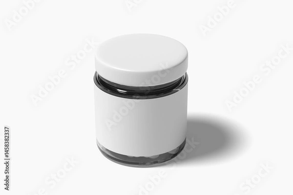 Obraz Supplement Jar Bottle Packaging Mockup on white background