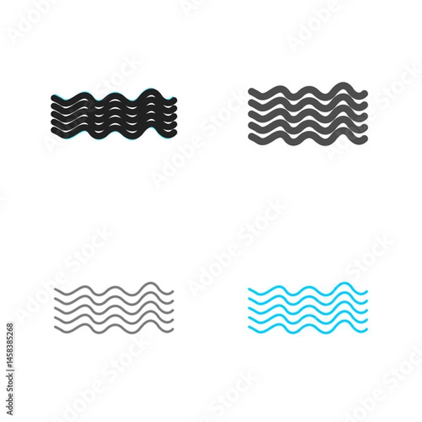 Obraz Magnetic Waves Vector Icon
