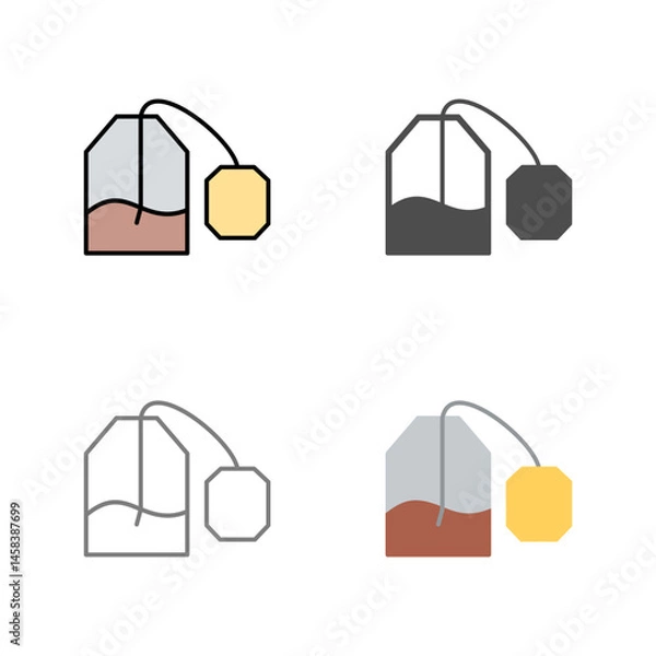 Obraz Tea Bag Vector Icon